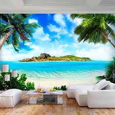 Fototapete 3d effekt ausblick fenster terrasse meer strand wohnzimmer tapete xxl. Vlies Fototapete Strand Palmen Natur Tapete Landschaft Tapeten Wandbild Meer 264 Fototapete Tapete Wohnzimmer Strand Wallpaper