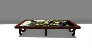 Available in round, rectangular, square and chrome oval shaped. Second Life Marketplace Coffee Table Stained Glass Top