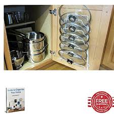 Pot Lid Rack Door Cabinet Mounted Storage Slide Lid Rack Wall Mount Hanging Lid Holder Mount Frame Cupboard Door Organiz Door Organizer Cupboard Doors Cupboard