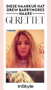krasser vorher nachher effekt die olaplex haarkur rettet die kaputten haare von drew barrymore kaputte haare haarkur haare pflegen