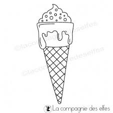 Achat en ligne ou devis en 24h. Tampon Cornet De Glace La Compagnie Des Elfes