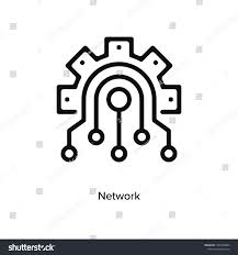 Network Engineering Icon Vector Illustration Black Linear On White Background Royalty Free Image Vector Vector Illustration Illustration Vector
