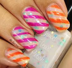 Bright Stripes For Spring Bright Stripes Nails Hair And Nails