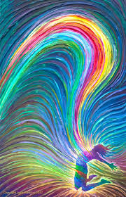 Rainbow Woman Personal Empowerent Energy Painting Giclee Print Energy Art Rhythm Art Spiritual Paintings