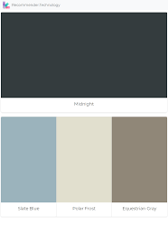 Midnight Slate Blue Polar Frost Equestrian Gray Paint Color Palettes Paint Colors Benjamin Moore Perfect Paint Color
