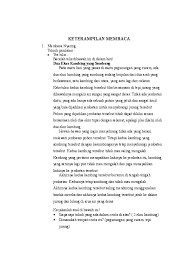 Download file contoh soal akm literasi membaca sd kelas 5 terbaru. Doc Soal Tes Dan Non Tes Keterampilan Membaca Alina Wulan Academia Edu