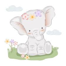 Adorable Baby Elephant Illustration Baby Elephant Clipart Abstract Adorable Png And Vector With Transparent Background For Free Download Elephant Illustration Baby Elephant Baby Animal Prints