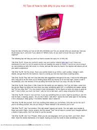 Oh, and take me with you. 10 Great Talking Dirty Tips