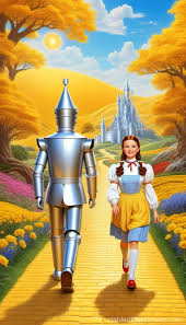Epic Fantasy Art: Dorothy & Tin Man on Yellow Brick Road | Stable Diffusion  Online