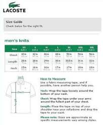 Supreme Lacoste Size Chart Www Bedowntowndaytona Com