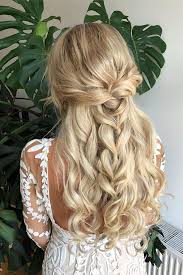 Boho Wedding Hairstyles Long Blonde Hair Half Up Half Down With Braid Gleamblush Boho Wedding Hair Bride Hairstyles Boho Hairstyles