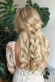 And if you have been growing out your hair for the big day and are still unsure of exactly which style to choose, let these 50 gorgeous wedding hairstyle photos inspire your decision. Boho Wedding Hairstyles Long Blonde Hair Half Up Half Down With Braid Gleamblush Braided Hairstyles Boho Wedding Hair Boho Hairstyles