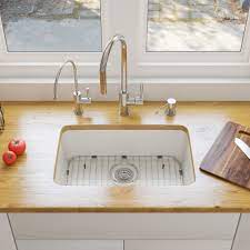 Undermount kitchen sinks are making a huge comeback because of the elegance and aesthetically pleasing looks they give off. Alfi Brand Ab503um W 24 Inch White Single Bowl Fireclay Undermount Kitchen Sink Walmart Com Walmart Com