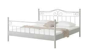Vidaxl bett mit matratze weiß kunstleder 140 x 200 cm. Metallbettgestell Kreta Silber Masse Cm B 191 H 119 T 214 Betten Metallbetten Hoffner Bett Gunstiges Schlafzimmer Bett Matratze