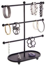 This beautiful and versatile corner shelf instantly adds display and storage space to any corner of your kitchen counter. Bracelet Holder Tree Stand Jewelry Organizer Display Hoop Earring Rack Amy Traditional Jewelry Boxes And Organizers By Angelynn S Houzz