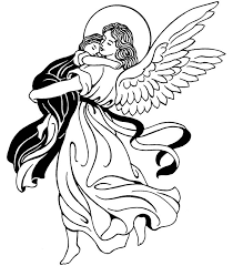 The kids will love these fun santa coloring pages. Drawing Angel 86267 Characters Printable Coloring Pages