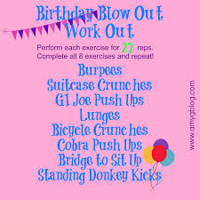 Birthday Shenanigans A Workout Workout At Home Workouts Fun Workouts