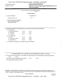 Received by NSD/FARA Registration Unit 12/18/2014 3:49:17 PM Supplemental  Statement Pursuant to the Foreign Agents Registration