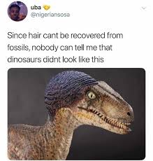 Dinosaur comics is a webcomic created by canadian ryan north in february 2003. Dopl3r Com Memes Uba Nigeriansosa Since Hair Cant Be Recovered From Fossils Nobody Can Tell Me That Dinosaurs Didnt Look Like This