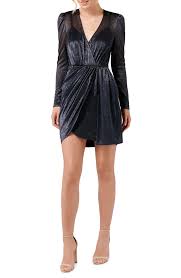 Ever New Alexia Long Sleeve Metallic Cocktail Dress Metallic Cocktail Dresses Dresses Nordstrom Dresses