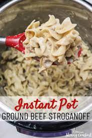 Instant Pot Ground Beef Stroganoff Recipe In 2020 Ground Beef Stroganoff Beef Stroganoff Stroganoff