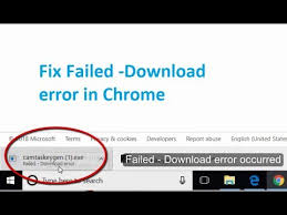 download error in google chrome