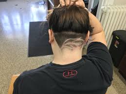 When you look in the mirror your hair should be in front of the curling iron. Undercut Feather Design Undercut Designs Mens Hairstyles Undercut Best Undercut Hairstyles