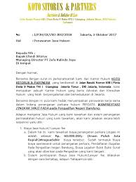 Banyak orang yang berfikir jika pembuatan surat penawaran tidaklah. Contoh Surat Penawaran Jasa Hukum Hukum Surat Desain Cv