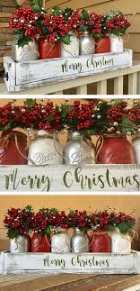 Mason Jar Christmas Centerpiece Christmas Decor Noel Elisleri Noel Celengi Kavanoz Elisi