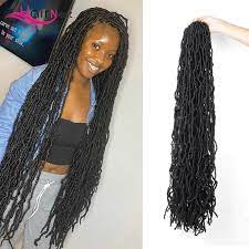 Hair Nest 36inch Distressedlocs Passion Twist Crochet Braids Hair Extensions Synthetic Ha Faux Locs Hairstyles Braid In Hair Extensions Crochet Hair Extensions