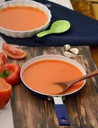 Roasted Capsicum Soup Roasted Red Capsicum And Tomato Soup Recipe Recipe Roasted Capsicum Recipes Veg Soup