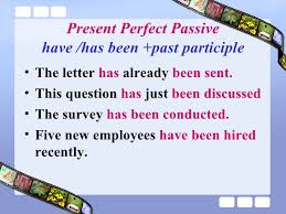 Passive Voice: Present Perfect Passive Form