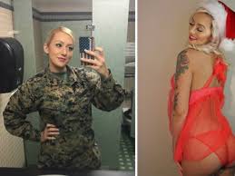 Combat Barbie: Former marine STRIPS off for sultry Christmas shoot 