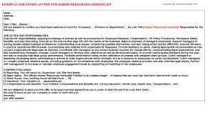 Maybe you would like to learn more about one of these? Human Resources Generalist Offer Letters