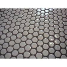 Black And White Penny Tile White Penny Tile With Dark Gray Grout Penny Round Tiles Penny Tiles Bathroom Penny Tile