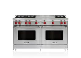 Commercial wolf gas stove, 22x30. 60 Gas Range 6 Burners And Infrared Dual Griddle Gr606dg Wolf Appliances