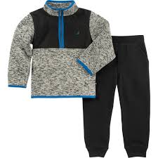 Nautica Infant Boys 2 Pc Sweater Fleece Set Baby Boy 0 24