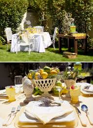 Vintage Rustic Lemons Lavender Theme Hostess With The Mostess Lemon Lavender Table Setting Inspiration Outdoor Table Settings