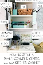 How To Setup A Command Center In A Kitchen Cabinet The Happy Housie In 2020 Home Command Center Kitchen Office Spaces Command Center Kitchen