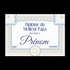 Les enfants adorent passer de longues minutes à colorier en essayant de ne pas dépasser, alors pourquoi ne pas leur proposer de faire un coloriage afin d'accompagner le cadeau de fête des pères ? Diplome Du Meilleur Papa Pour La Fete Des Peres A Imprimer