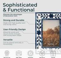 Amazon.com - Floral Inlay Picture Frame with 4x6 Photo ...