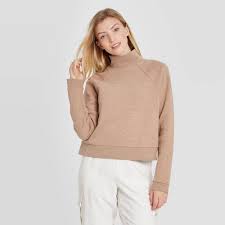 Women S Fleece Pullover Sweatshirt A New Day Light Brown Xl Fleece Pullover Womens Womens Fleece Fleece Pullover