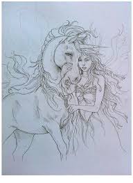 Thinking about all these benefits of this activity, we offer you a site full of easy printable coloring pages to paint online or print free free printable drawings and online unicorn. Unicorn Coloring And Beautiful Girl Coloring Page Unicorn Coloring Pages