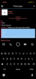 Things on snapchat can now be seen through a different lens. Luminous Snapchat Darkmode