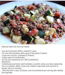Lean And Green Mexican Beef And Zucchini Skillet Lean And Green Meals Lean Meals Greens Recipe