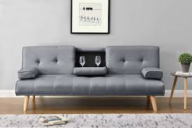 This type of sofa bed is designed to offer the fastest and most convenient way to supply additional sleeping space on small apartments. Dark Grey Fabric Modern 2 3 Seater Click Clack Single Sofa Bed 3 Seater Sofa Bed Sofa Bed Uk 3 Seater Sofa