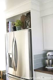 Diy Refrigerator Enclosure With Images Kitchen Renovation Kitchen Remodel Above Kitchen Cabinets