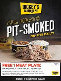 Pinned May 17th Second Meat Plate Free With Your Drinks At Dickeysbarbecuepit Thecouponsapp Barbecue Restaurant Eat Barbecue Pit