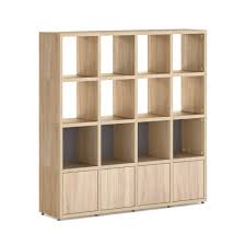 Modernes Bucherregal Mit Turen Und Ruckwanden Eiche Grau Regalsystem Modernes Bucherregal Regal