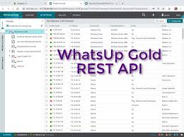Whatsup Gold Rest Api Overview